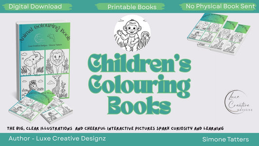Colouring Book, Animals ready to be coloured, nice bold lines, for all ages, Children or Adults