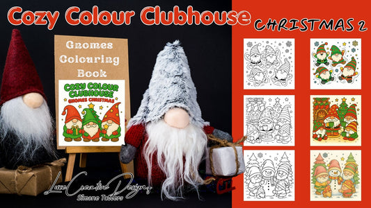 Cozy Colouring Clubhouse - CHRISTMAS 2 edition. Colouring book for all ages, 20 pages, black/white colouring pages just for you or as a gift